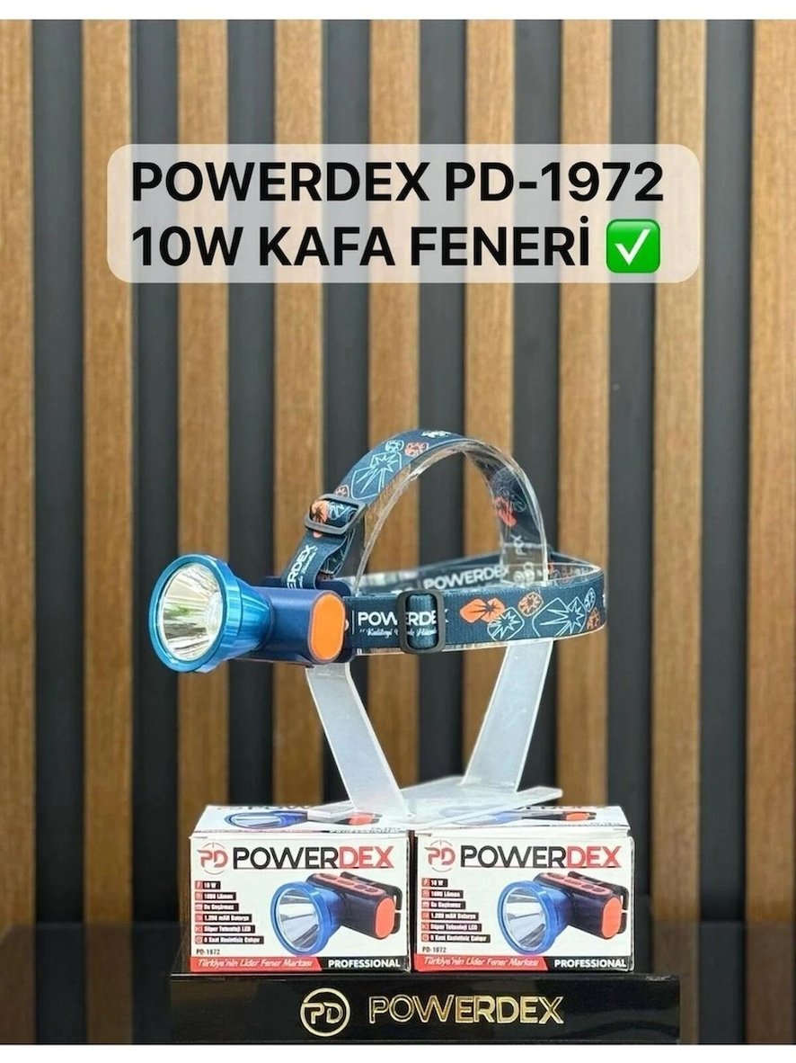 Powerdex PD-1972 Profesyonel Kafa Lambası | 10W – 1000 Lümen – 1200 Mah – Nokta LED Teknolojisi – Type-C Şarjlı