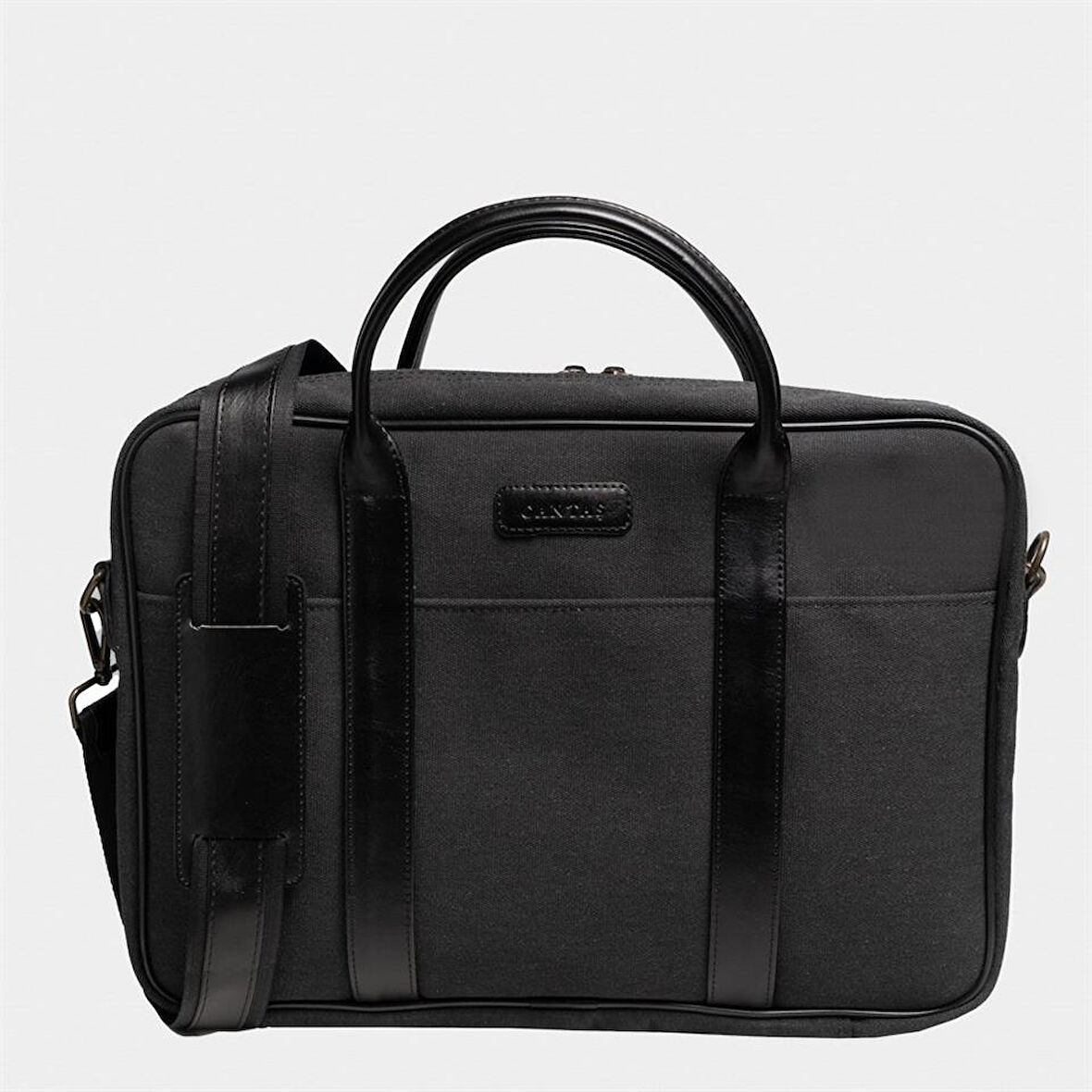 Retro Kanvas 40X29 Evrak ve Laptop Çantası 15 İnç Siyah