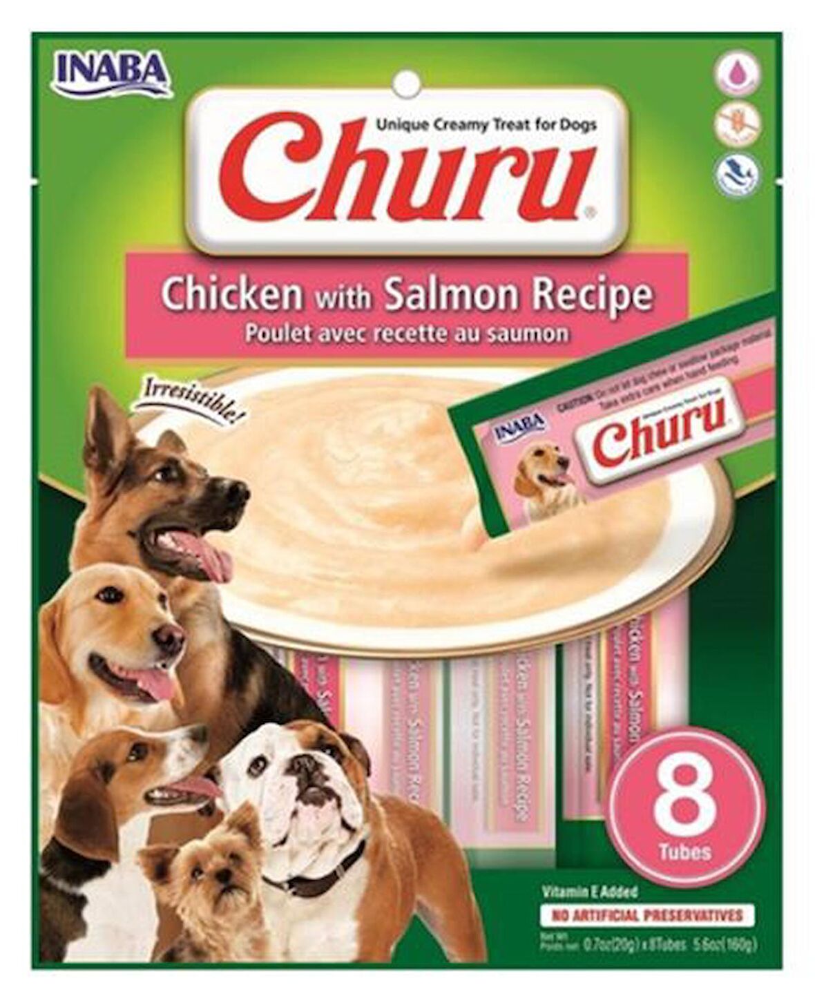 Ciao Churu Somonlu ve Tavuklu Tamamlayacı Köpek Ödül Maması 8x20 Gr