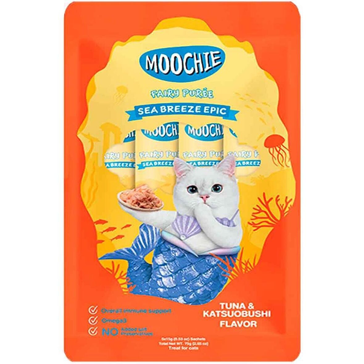 Moochie Sıvı Kedi Ödülü Ton-Katsuobushi 5x15 Gr