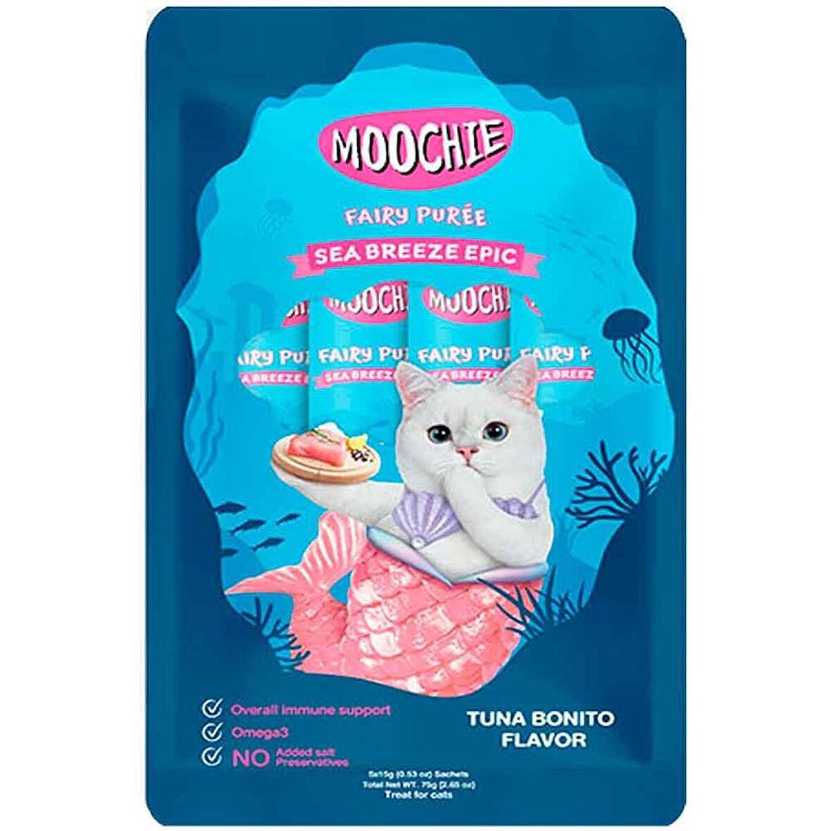 Moochie Sıvı Kedi Ödülü Ton-Palamut 5x15 Gr