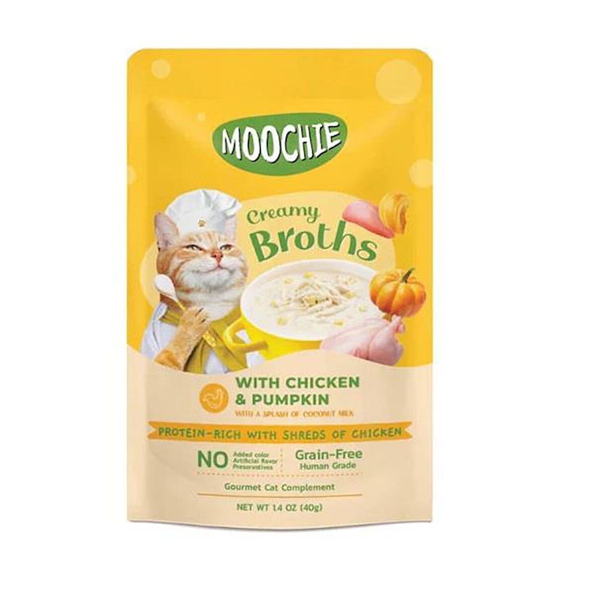 Moochie Parça Tavuk Etli Ve Balkabaklı Tahılsız Kedi Çorbası 40gr