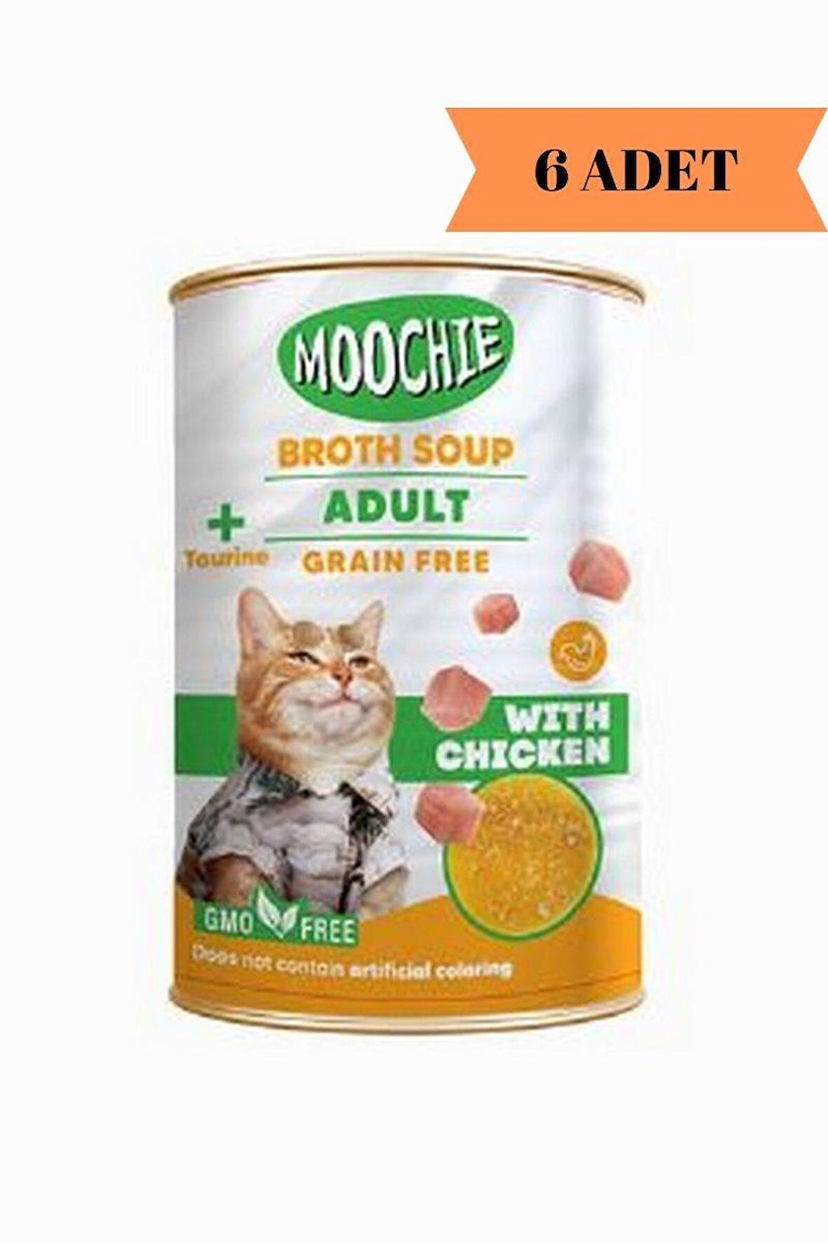 Moochie Broths Soup Tavuklu Tahılsız Yetişkin Kedi Çorbası 135ML x 6 Adet