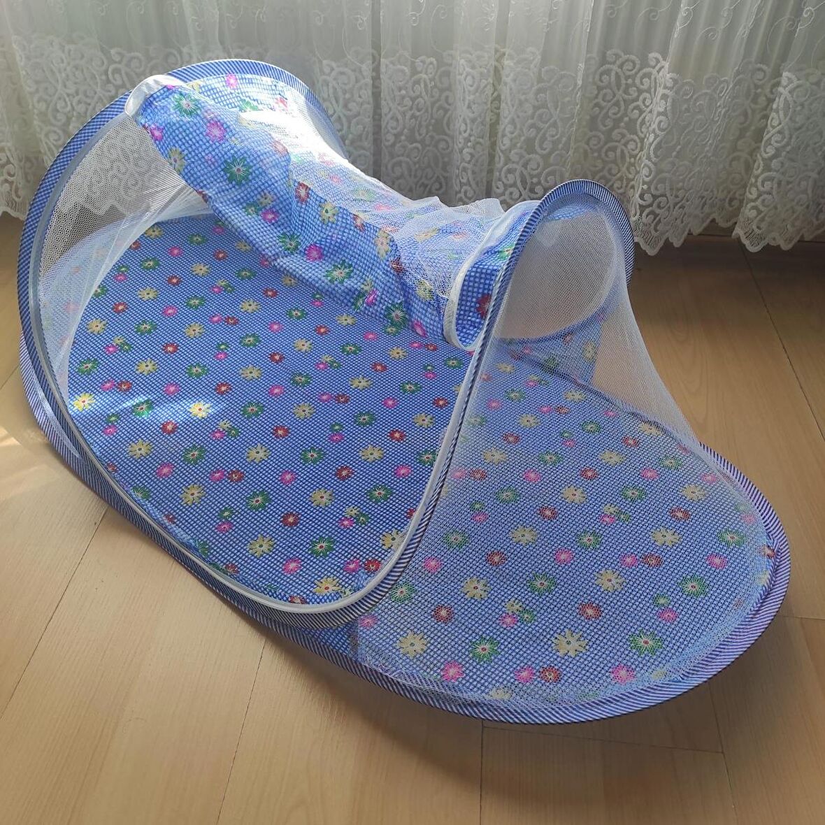 Katlanılabilir Bebek Cibinlik 90 cm  Bebek Tül Sineklik Haşere Koruyucu Bebek Çadırı m-y