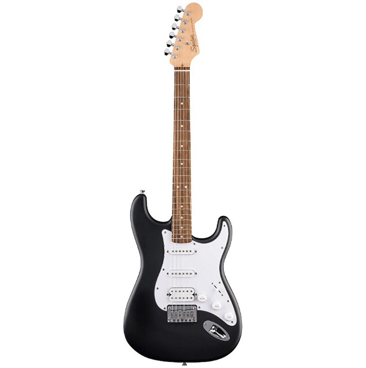 Squier Debut Strat HT HSS LRL WPG BLK Elektro Gitar (Siyah)