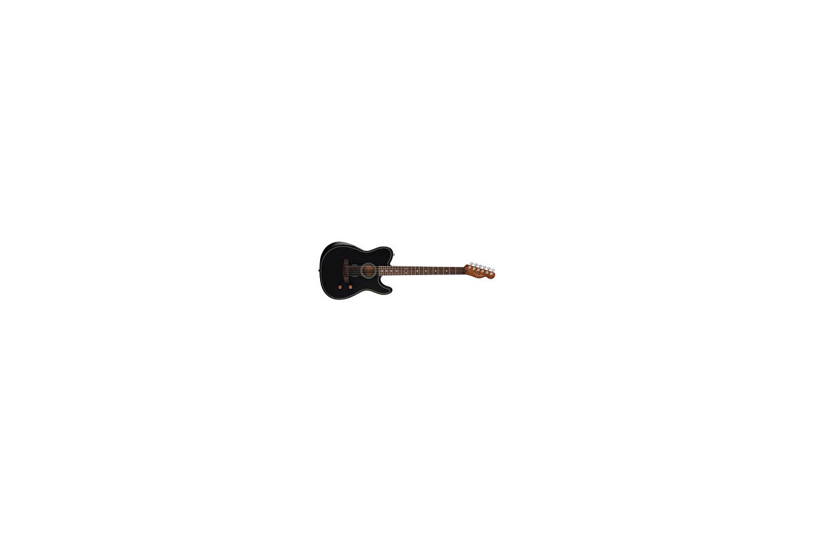Fender Acoustasonic Standard Telecaster Gülağacı Klavye Black Elektro Akustik Gitar