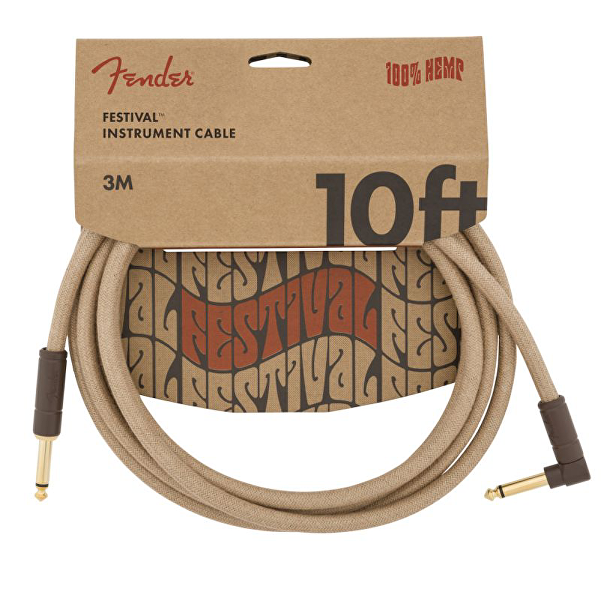 Fender 10 ANG CABLE PURE HEMP NAT