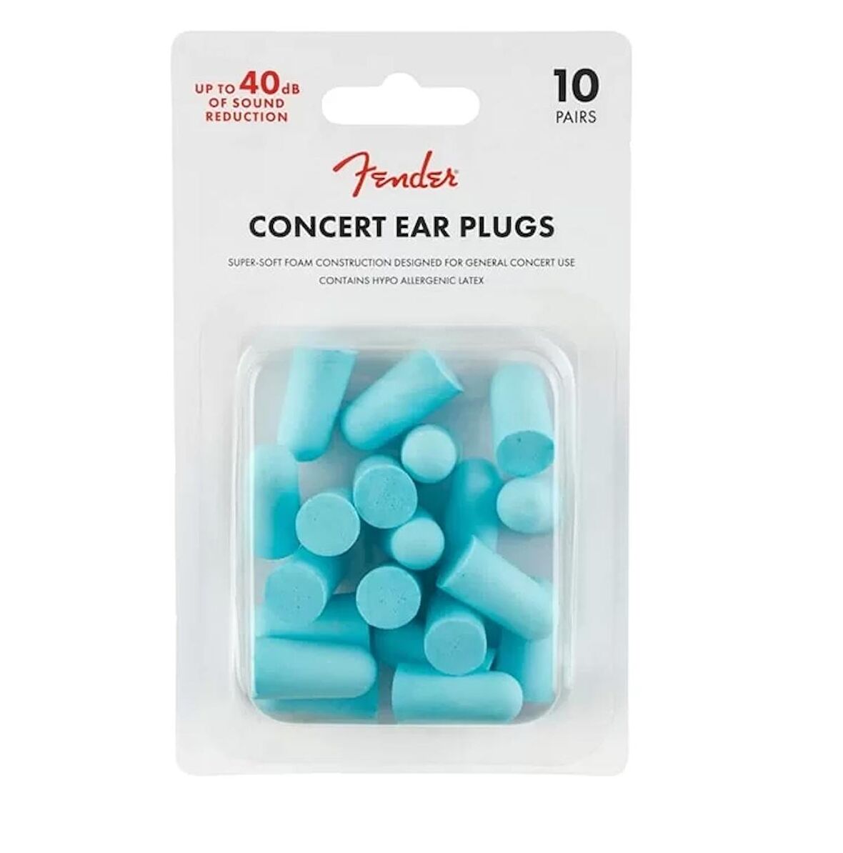 Fender Concert Ear Plugs 10 Pair Daphne Blue Kulak Tıkacı