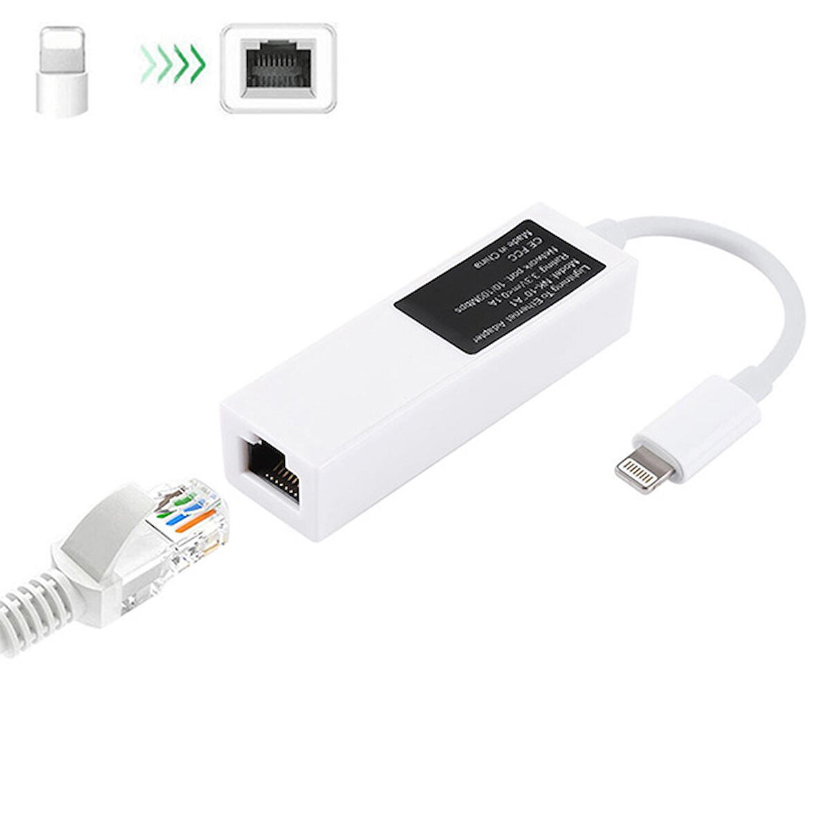 İPhone-İPad Lightning To Ethernet RJ45 Adaptörü NK107A1