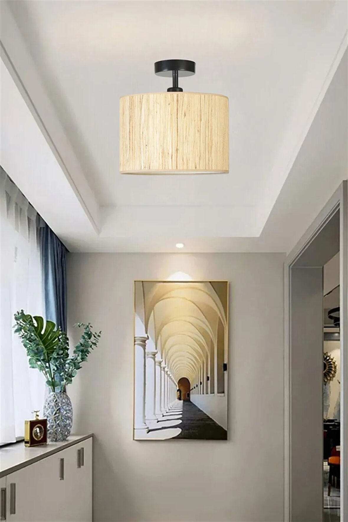 BAMBU 010 ABAJURLU PLAFONYER AVİZE