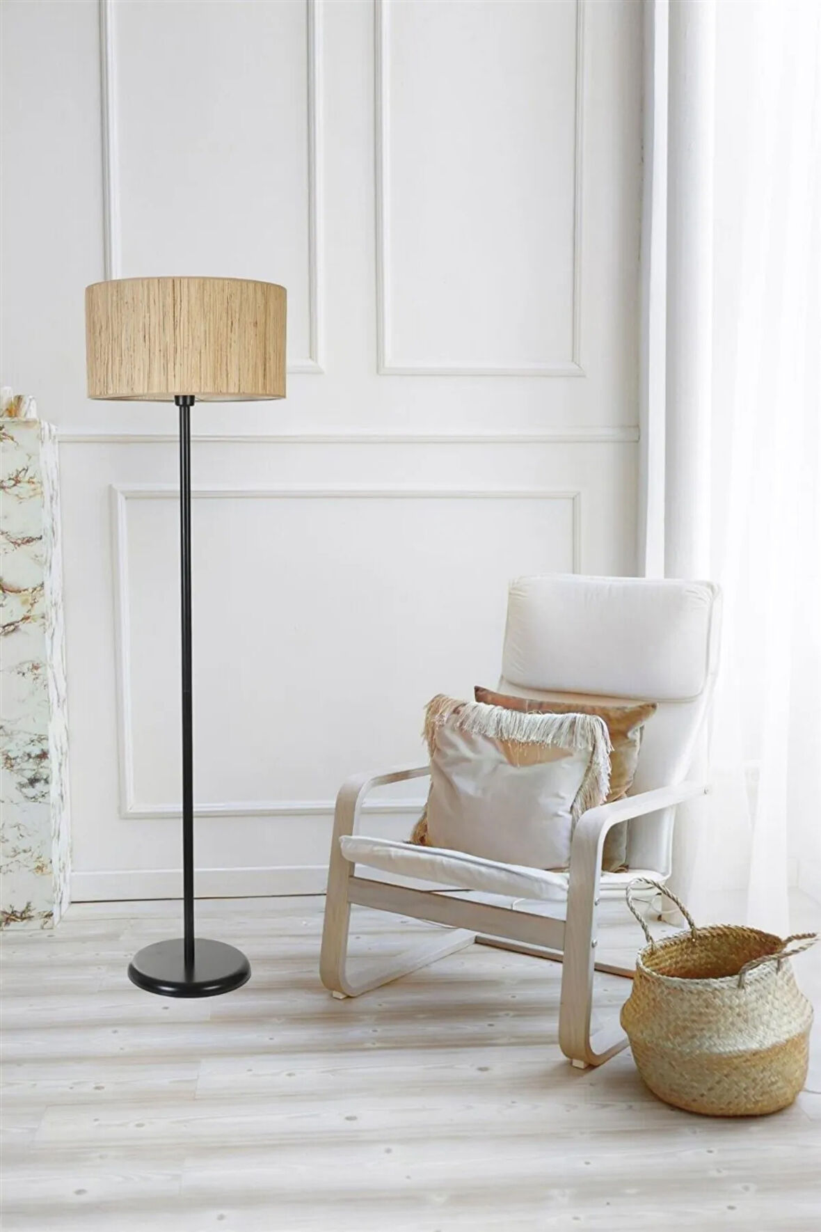 BAMBU 010 ABAJURLU LAMBADER SİYAH