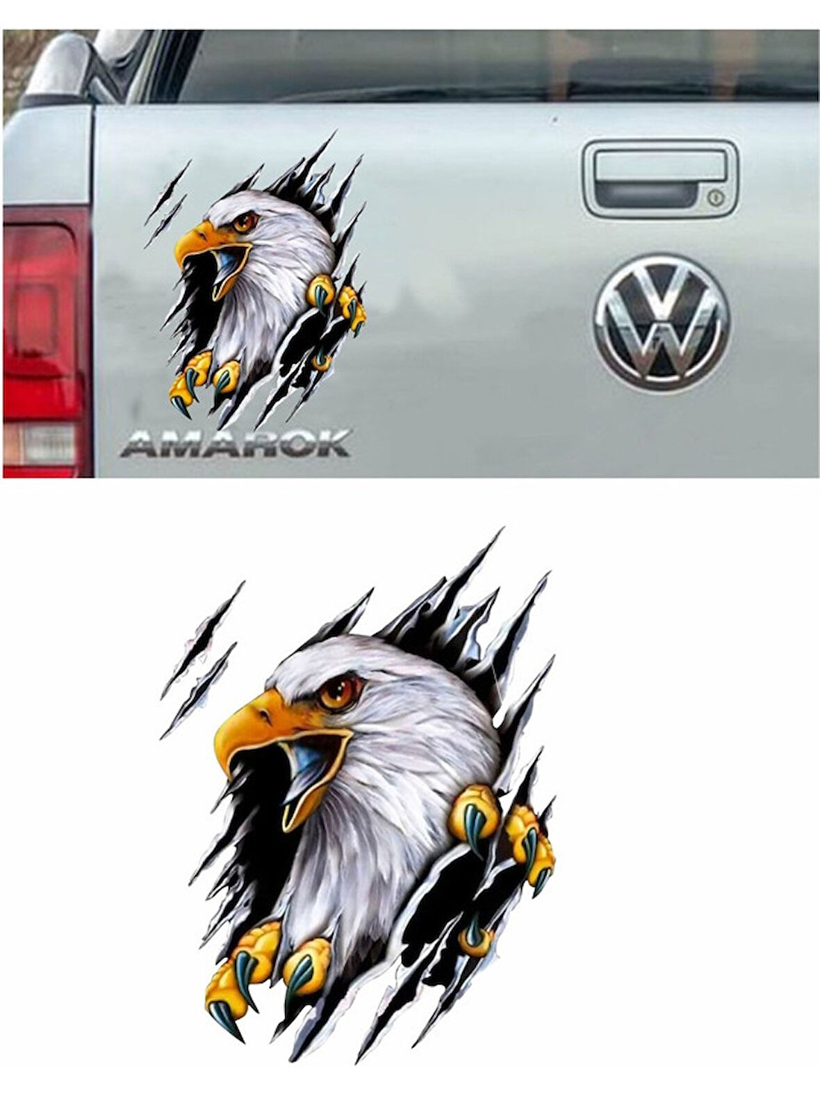 2 Adet Kartal Resmi Sticker Etiket 14 CM