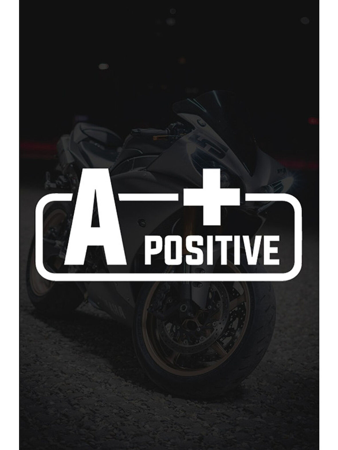 A+ Pozitif Kan Grubu Sticker Beyaz Renk 14Cm