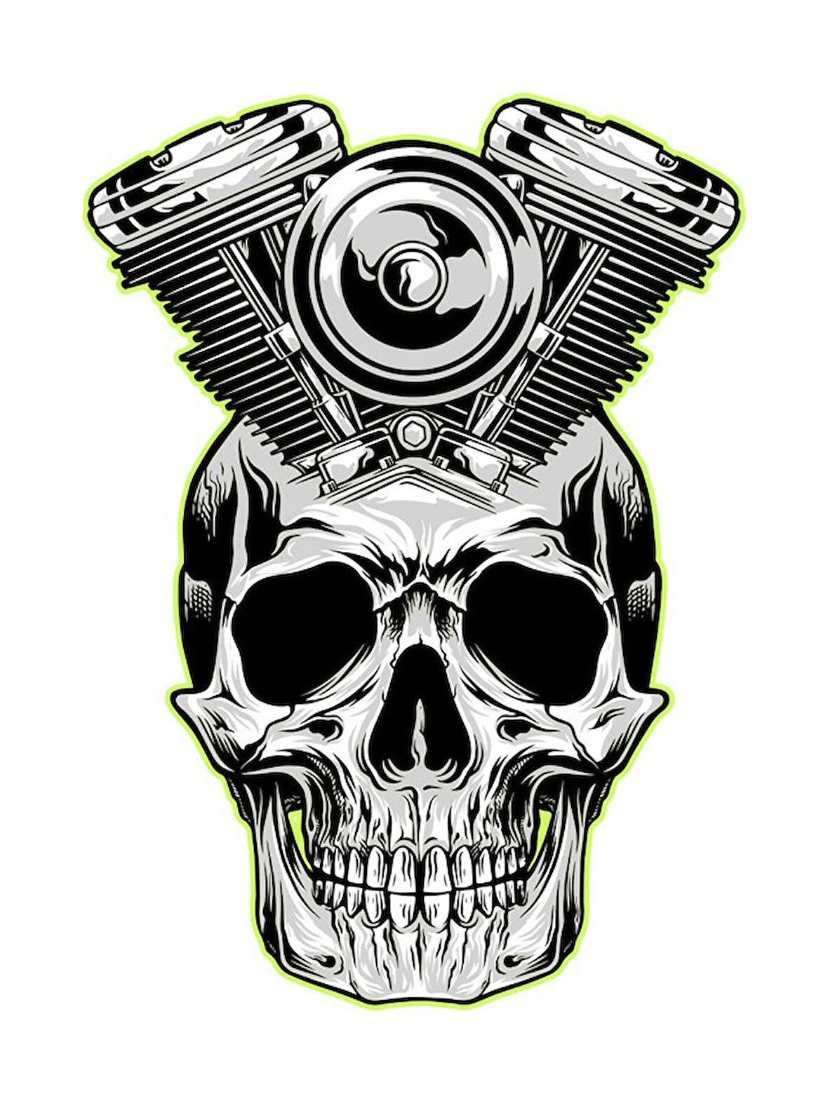 Araba Motorsiklet Kurukafa Kuru Kafa Kurukafa Sticker 20 CM