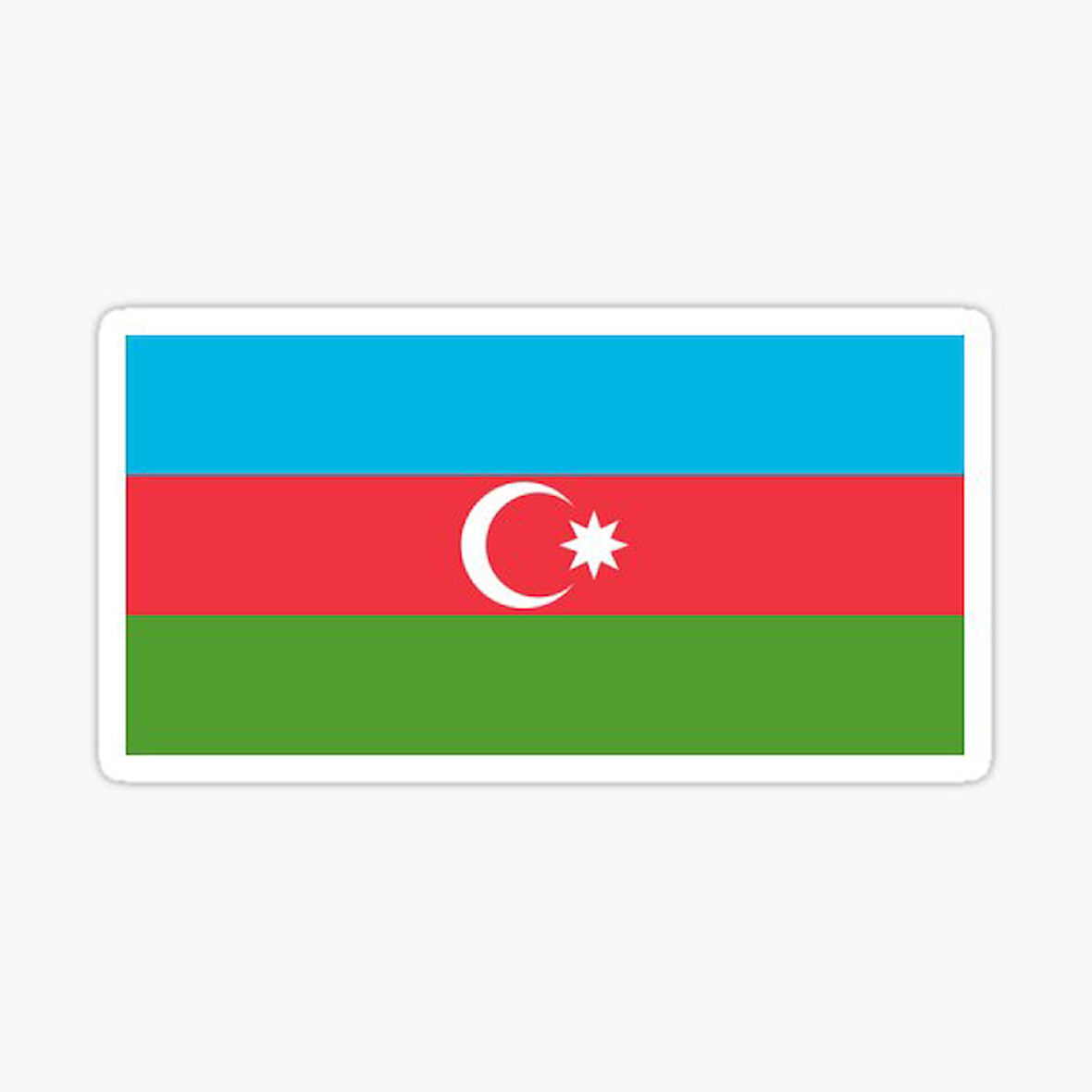 Azerbaycan Bayrağı Çıkartması Araba Oto Sticker Etiket