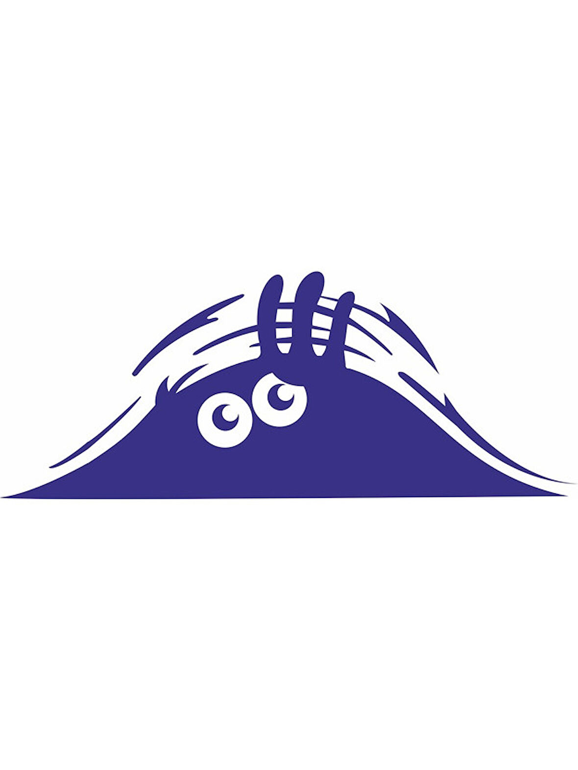 Bagajdan Bakan Gölge Göz Gözler MAvi Renk Sticker 20 CM