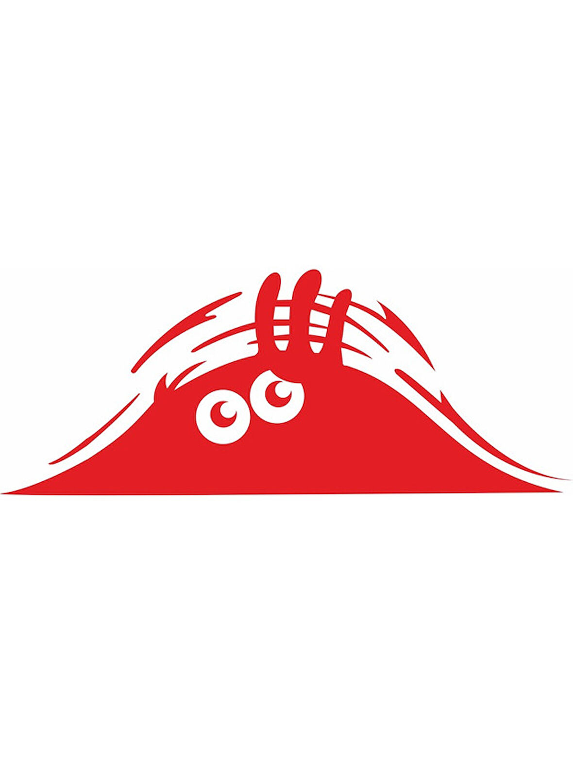 Bagajdan Bakan Gölge Göz Gözler Sticker Kırmızı Renk 22CM