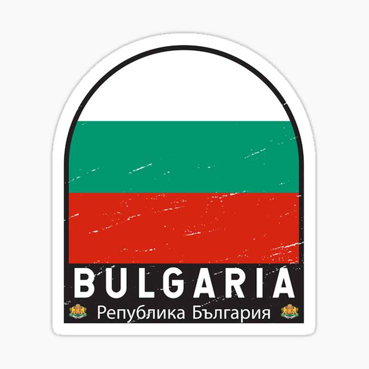 Bulgaristan Bayrağı Amblemi Araba Sticker Yapıştırma 19CM