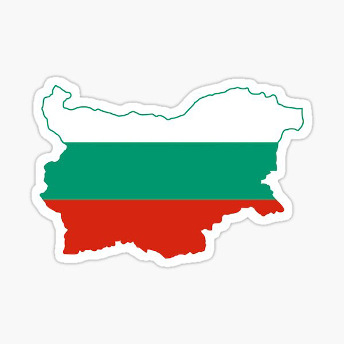 Bulgaristan Bayrağı Harita Çıkartması 19CM Etiket Sticker Araba