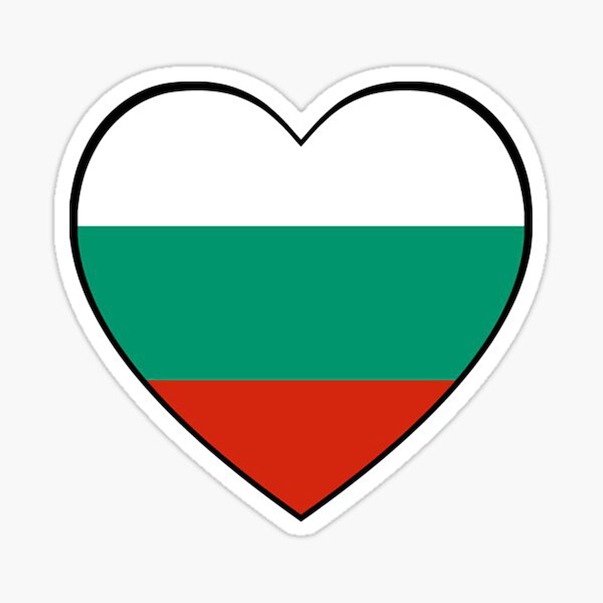 Bulgaristan Kalp Çıkartması Arama Sticker Etiket 18CM