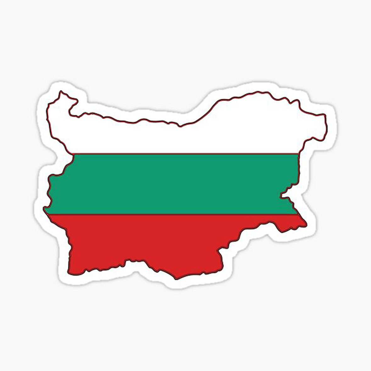 Bulgaristan ülke şekli bayrağı çıkartması Araba Oto Sticker etiket 18CM