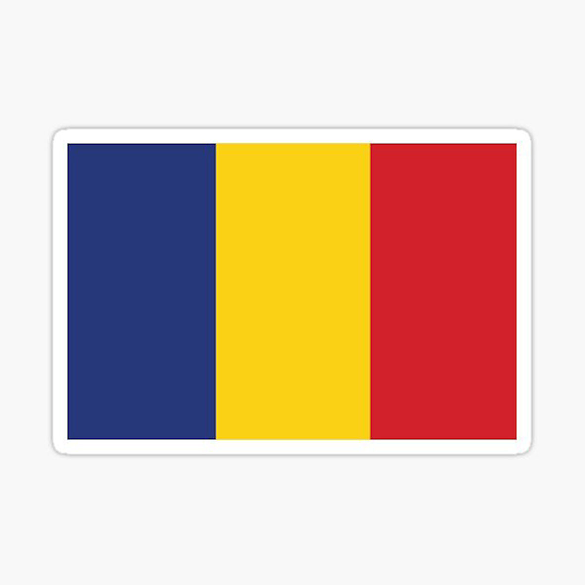 Flag Map of Romania Romanya Harita Sticker 20CM