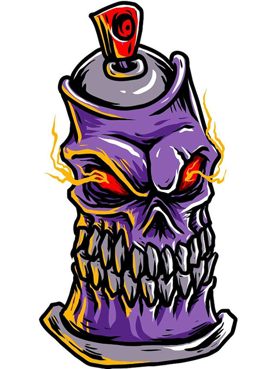 Grafiti Kurukafa Sticker 18CM