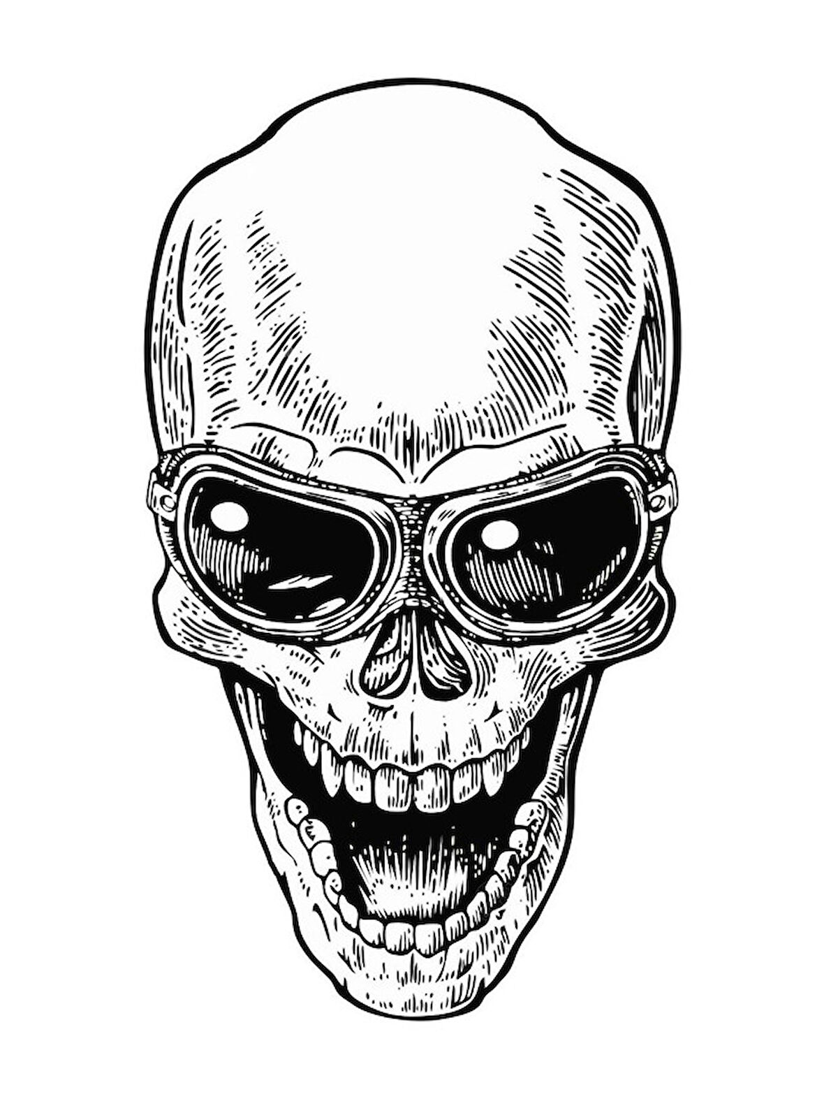 Gülen Kurukafa Kuru Kafa Sticker Araba Motorsiklet Sticker 19cm