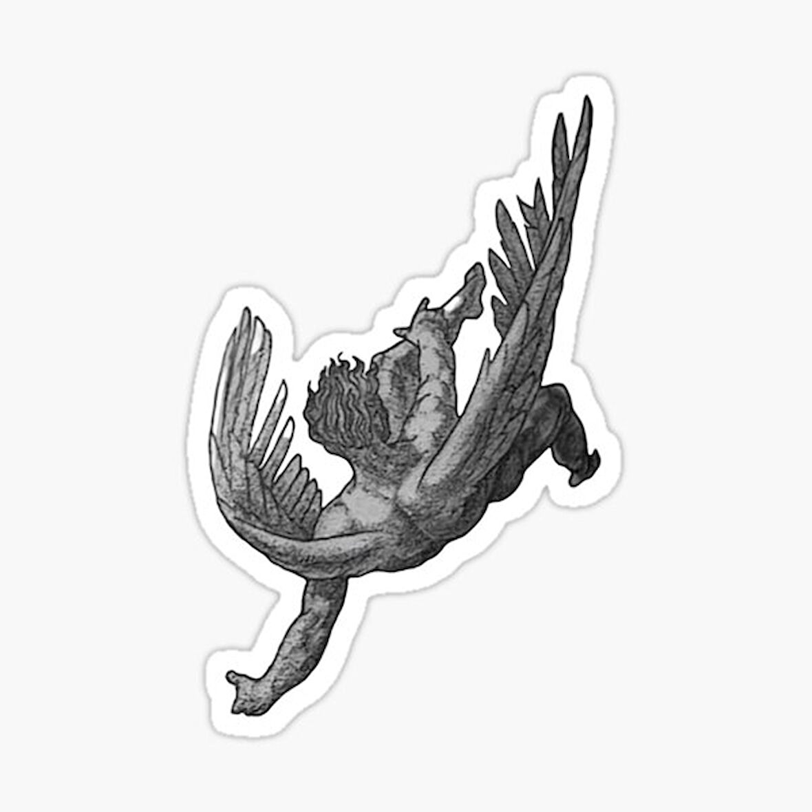 Icarus's fall Sticker Etiket Yapıştırma 19CM
