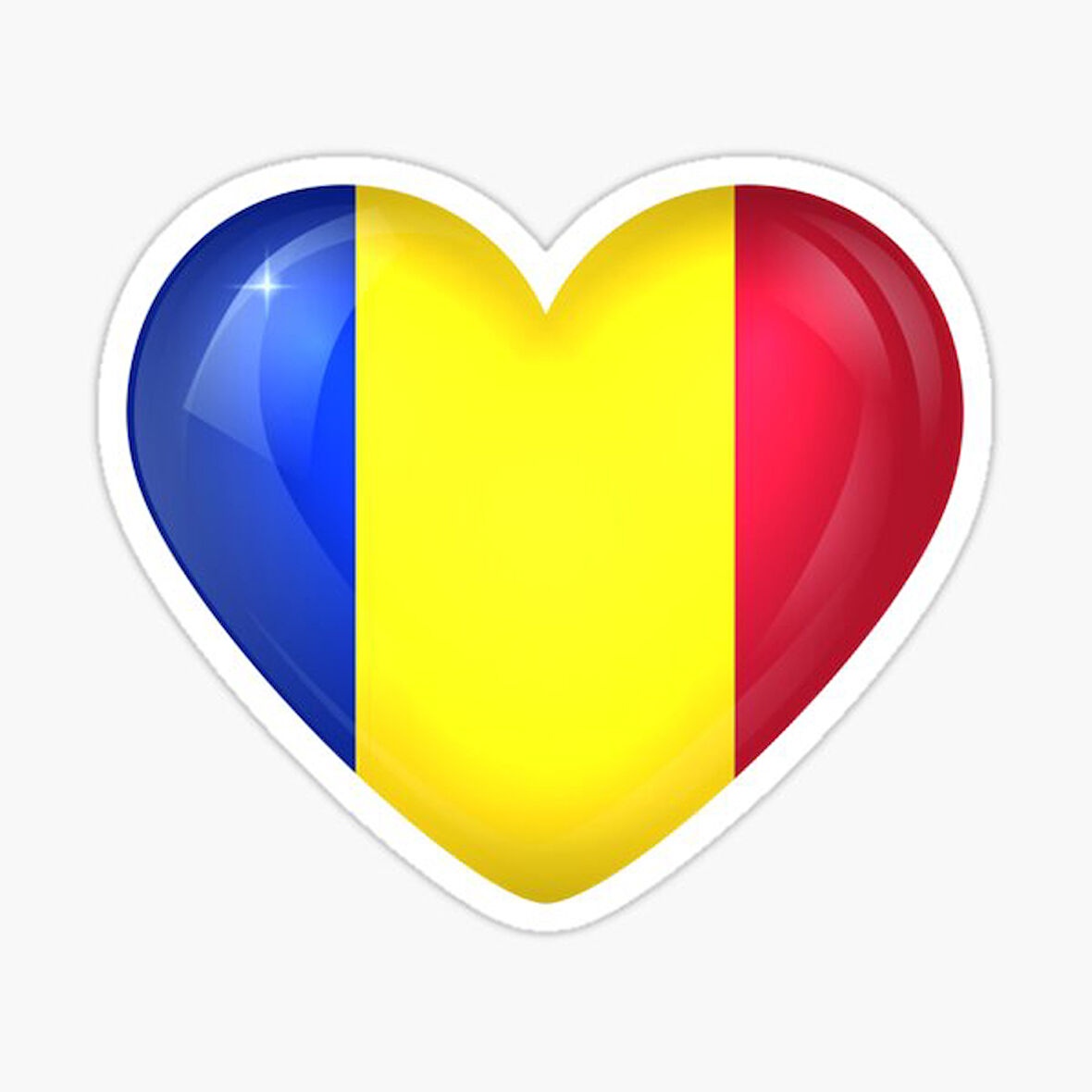 Kalbim Romanya'da Sticker Yapıştırma Etiket 19CM