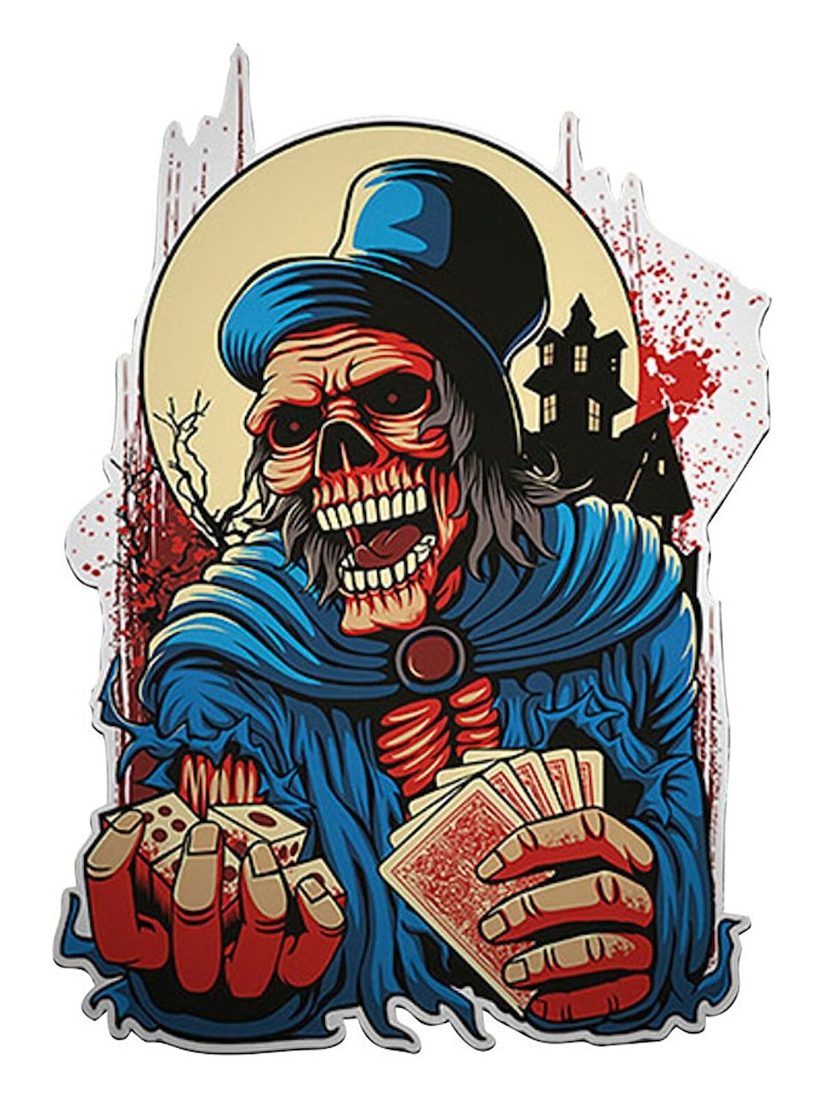 Kurukafa Kuru Kafa Poker Oyun Araba Sticker