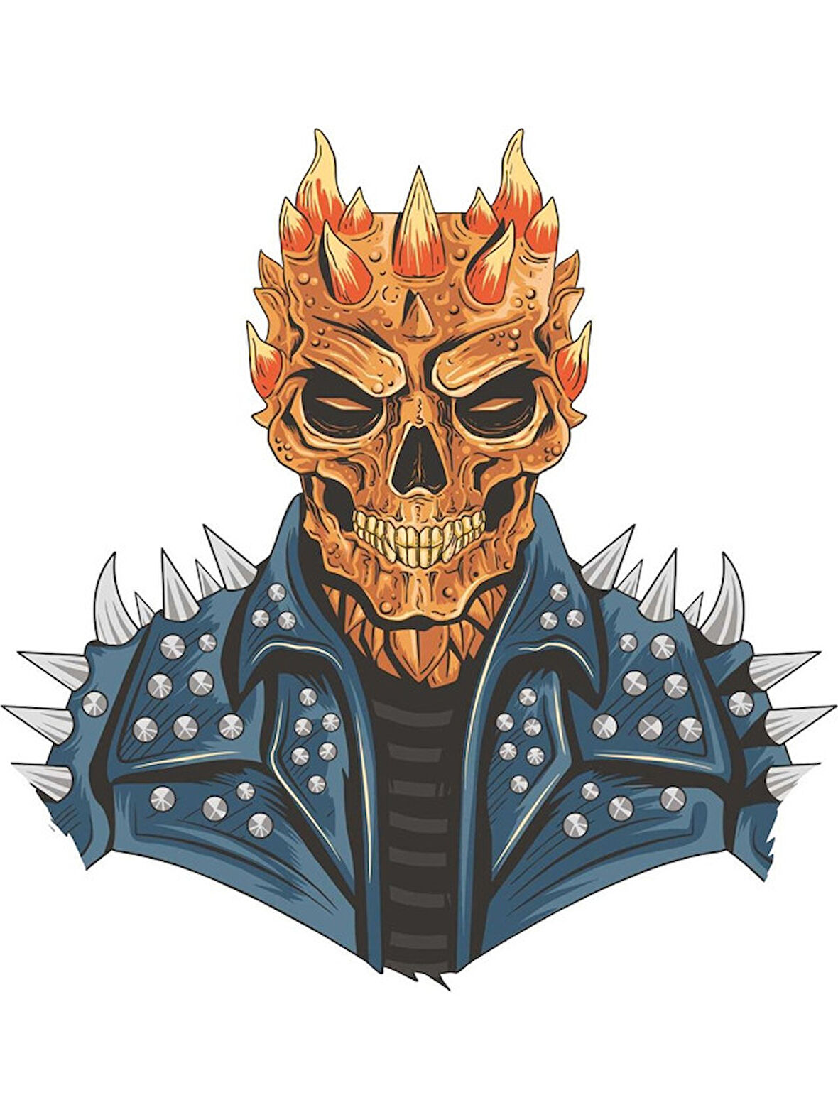 Kurukafa Leptop Motor Araba Sticker 19CM