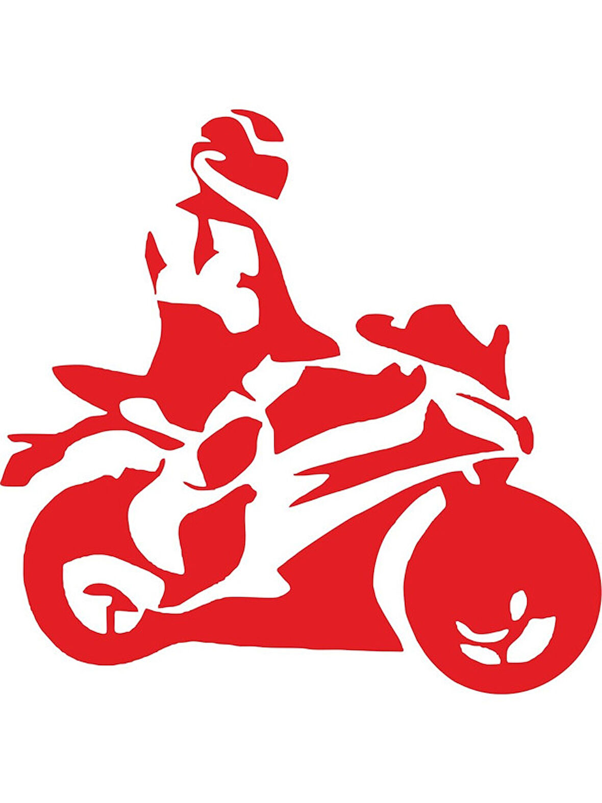 Motorsiklet Motorcu Sticker 19CM,