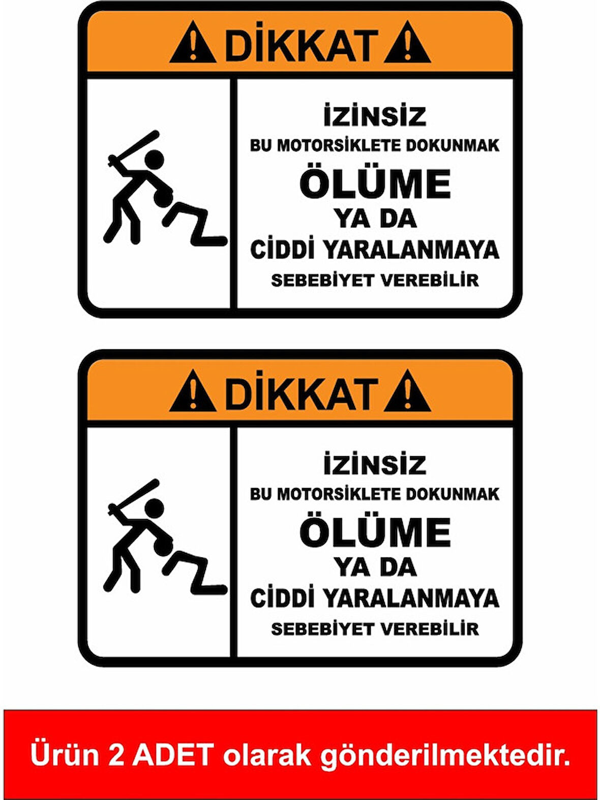 Motoruma Motorsikletime Dokunma 15CM 2 Adet