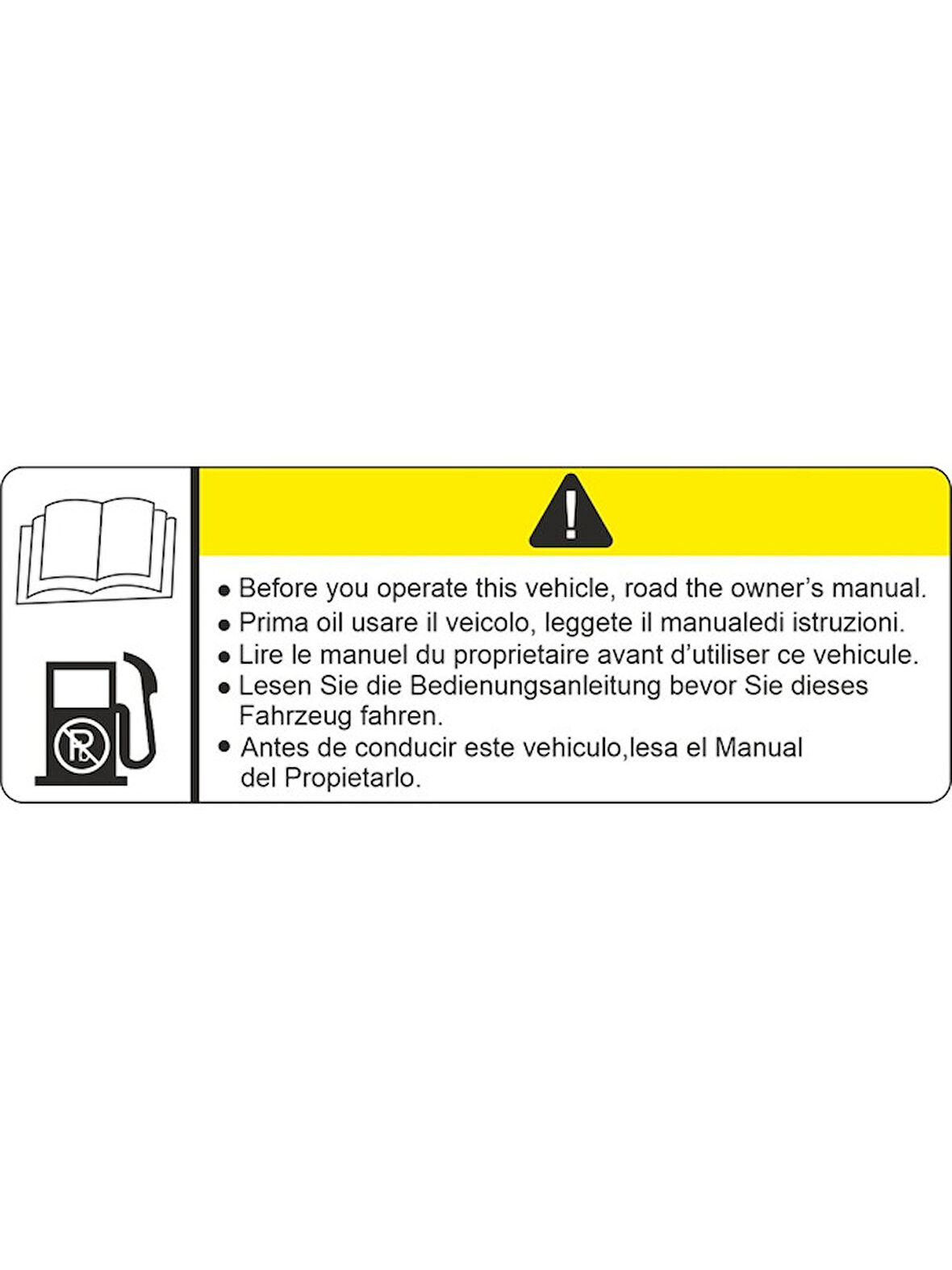 Motosiklet Depo Uyarı Sticker 12CM 2 Adet