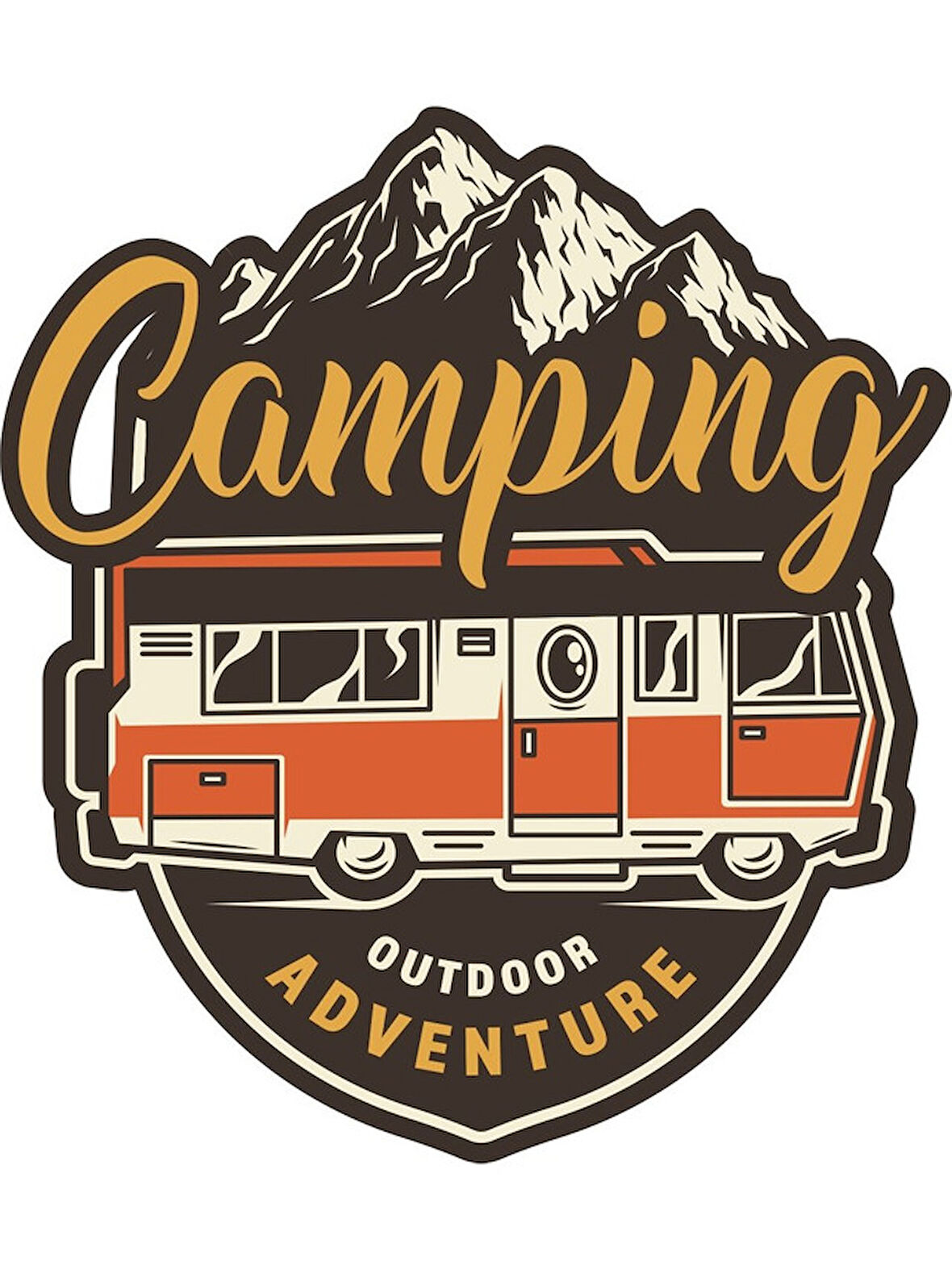 Outdoor Adventure Camping Araba Karavan Sticker 19CM
