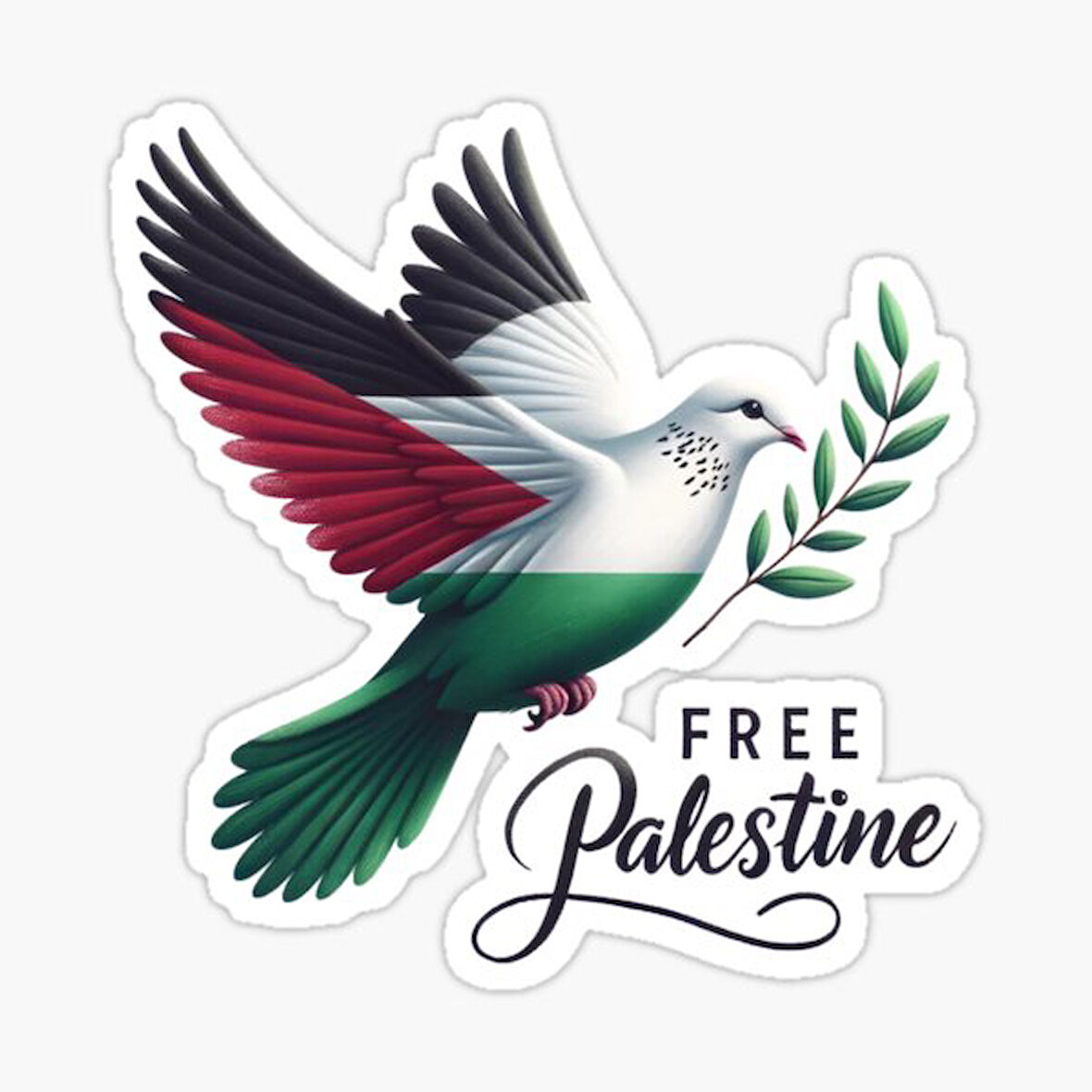Özgür Filistin Gazze Güvercini Çıkartması Araba Sticker Etiket