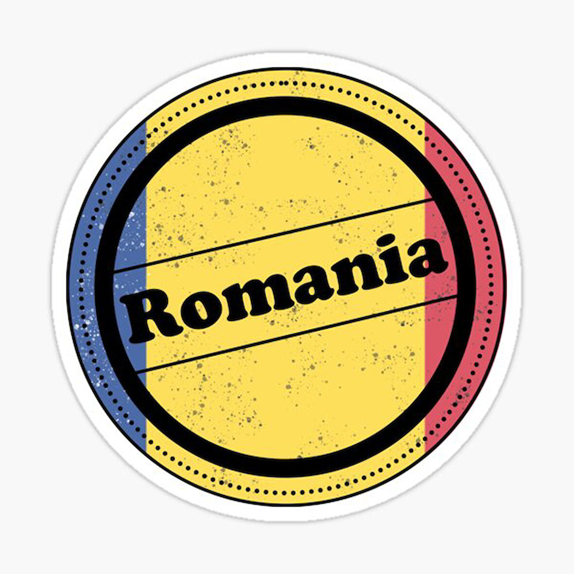 Romanya Pul Etiketi Sticker Yapıştırma 19CM