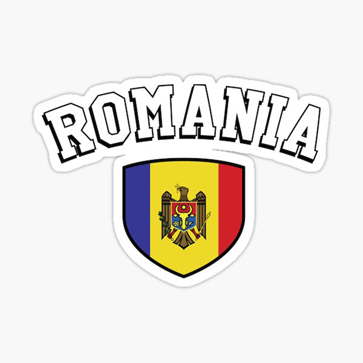 Romanya Taraftarları Çıkartması 19cm Araba Sticker Etiket