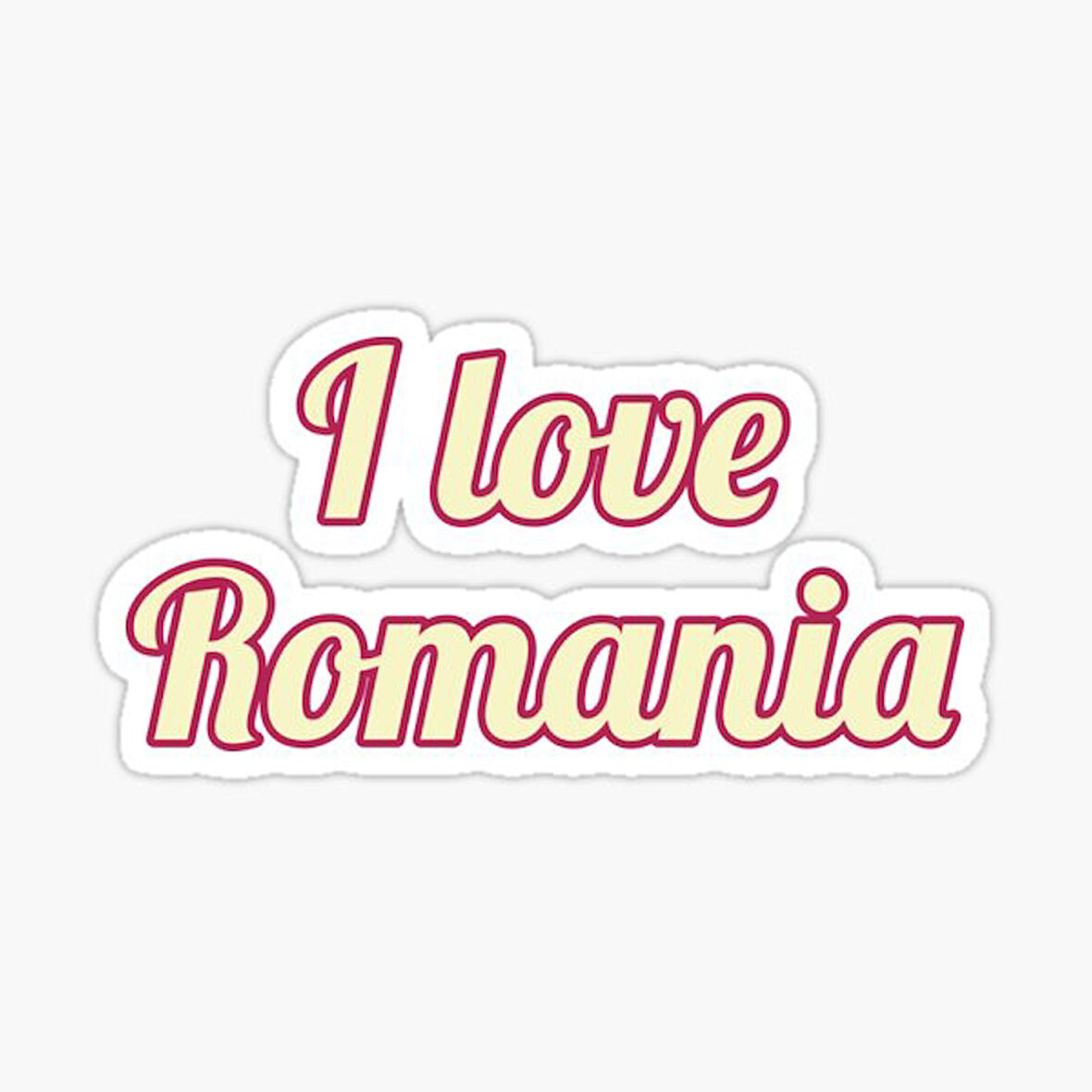 Romanya'yı seviyorum çıkartması Sticker Etiket 19CM