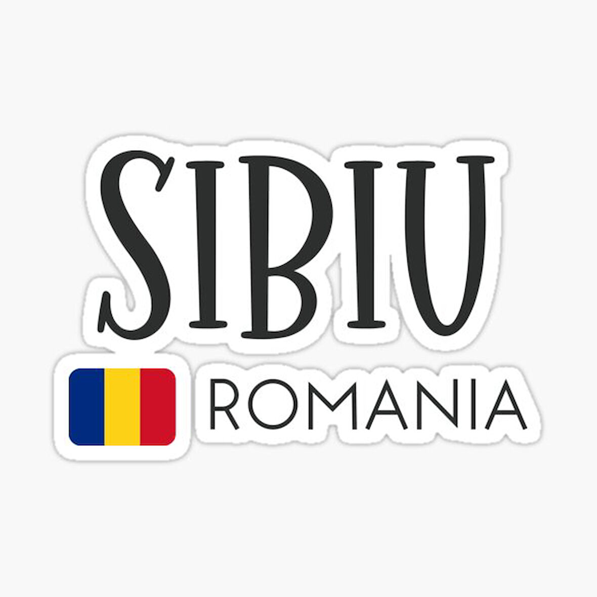Sibiu - Romania Sticker Araba Leptop Duvar Etiket 19CM