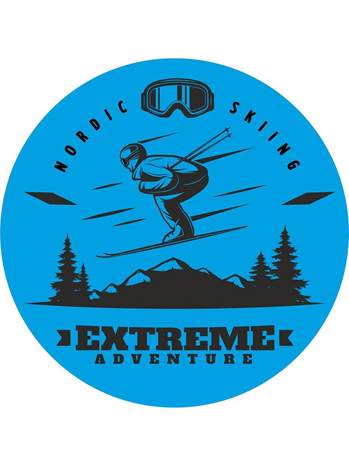 Ski Kayak Sticker Araba Leptop Sticker 18CM