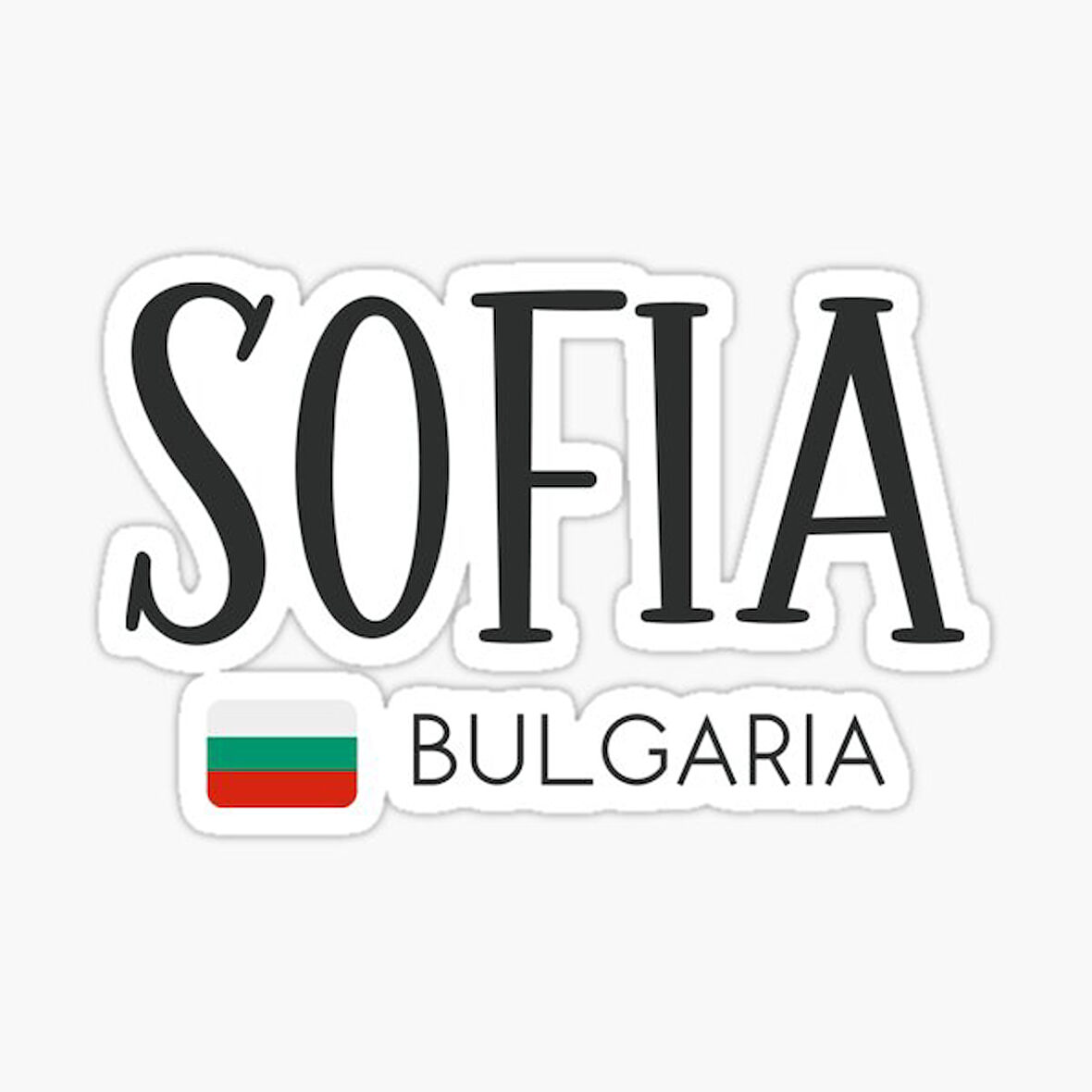 Sofya - Bulgaristan Çıkartması Araba Oto Sticker Etiket 19CM