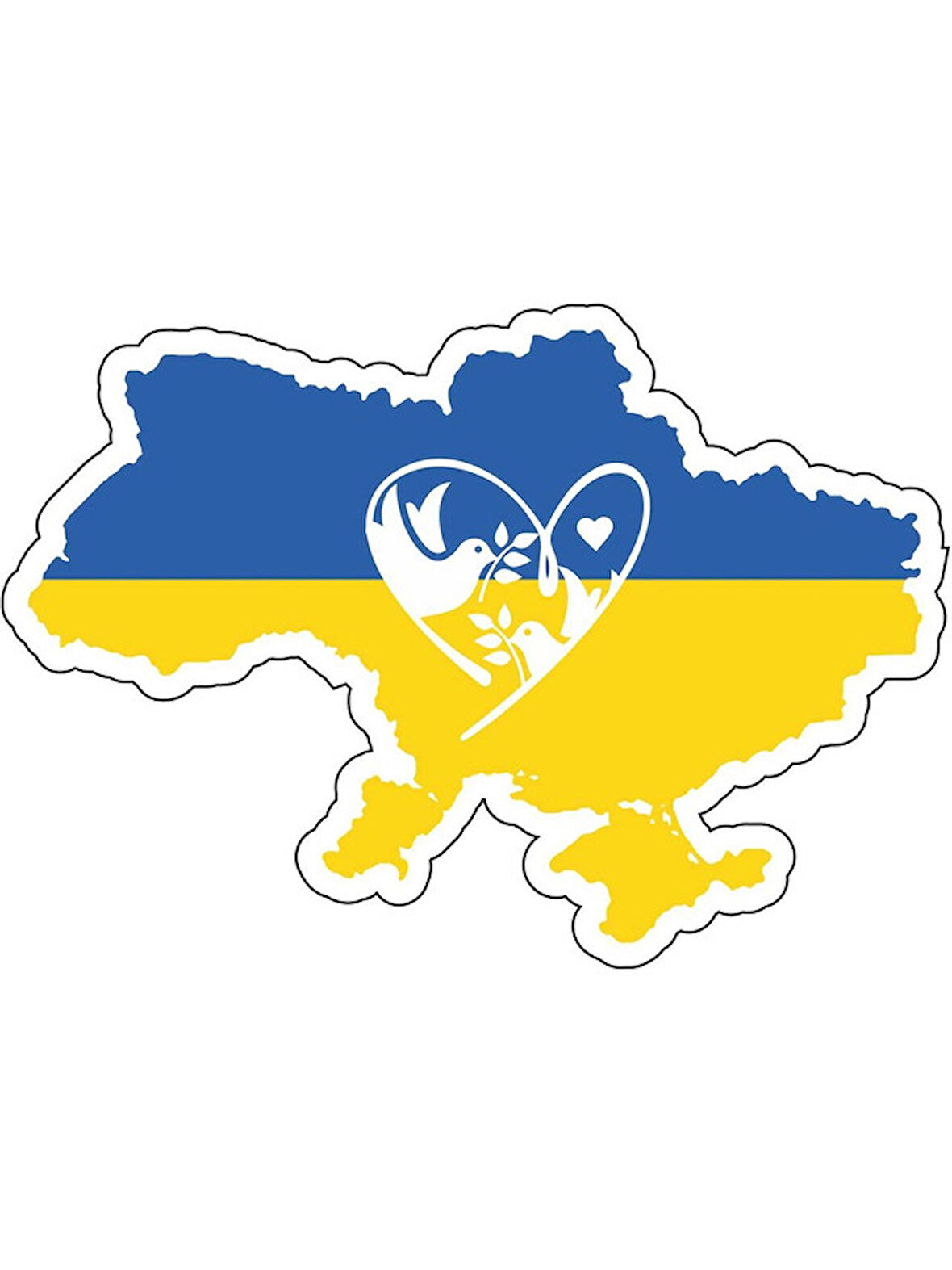 Ukrayna Ukraine Bayrak sticker 19 cm