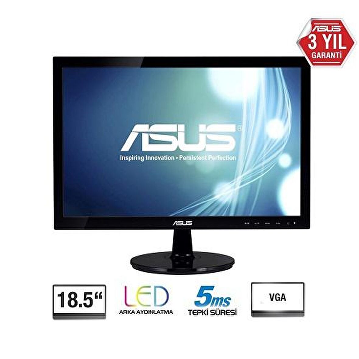 Asus VS197DE 18.5 inç 5 ms 60 Hz LED Ev Kullanıcısı Bilgisayar Monitörü