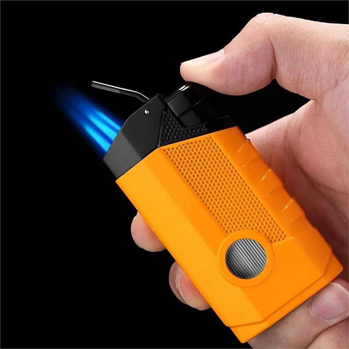 CM0649 3 Jet Torch Puro Çakmağı Sarı