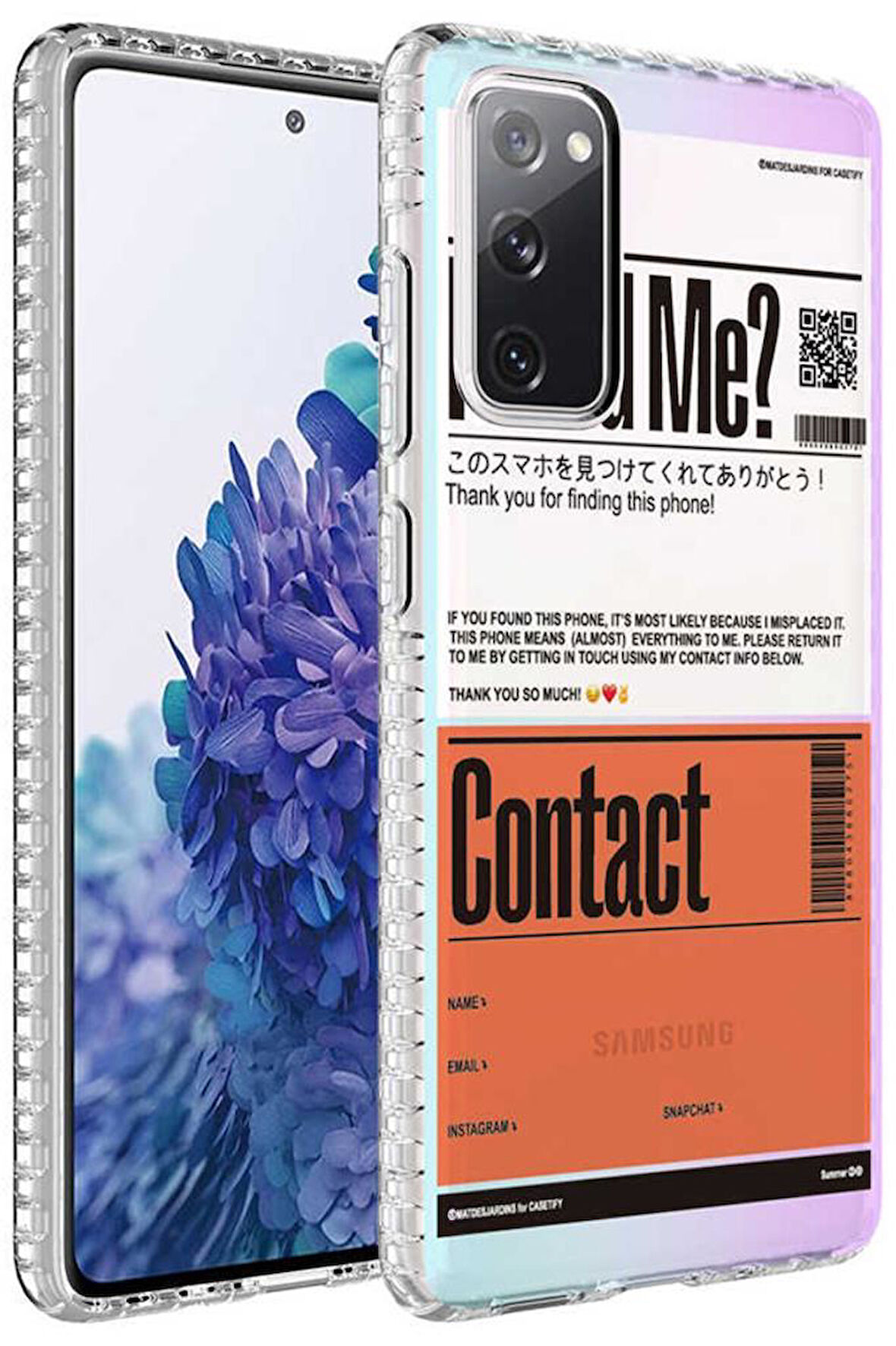 Galaxy S20 FE Kılıf Airbag Kenarlı Renkli Desenli Elegans Silikon