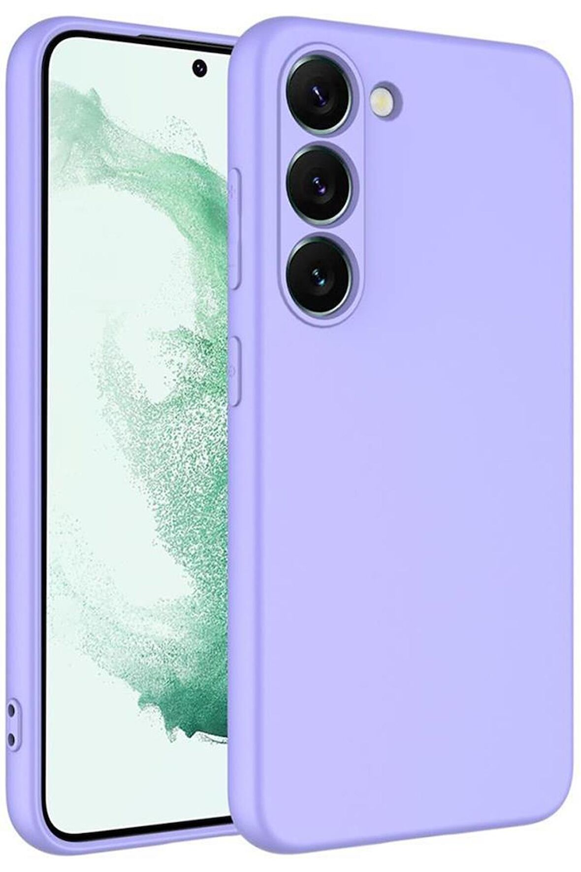 Galaxy S23 Plus Kılıf Lansman Tasarım İç Yüzeyi Kadife Silikon