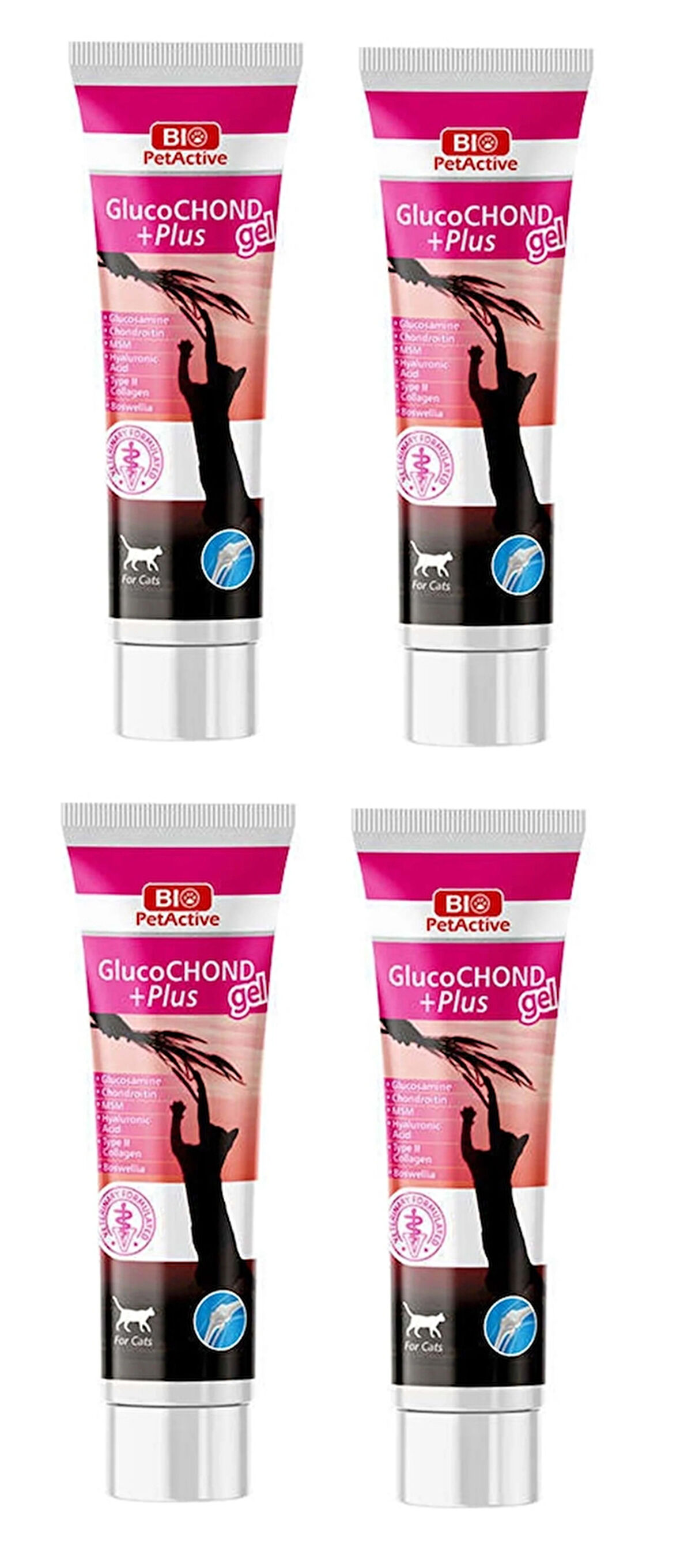 Bio PetActive Glucohond Plus Jel Kedi Eklem Sağlığını Destekleyen Macun 100 ML X 4 Adet