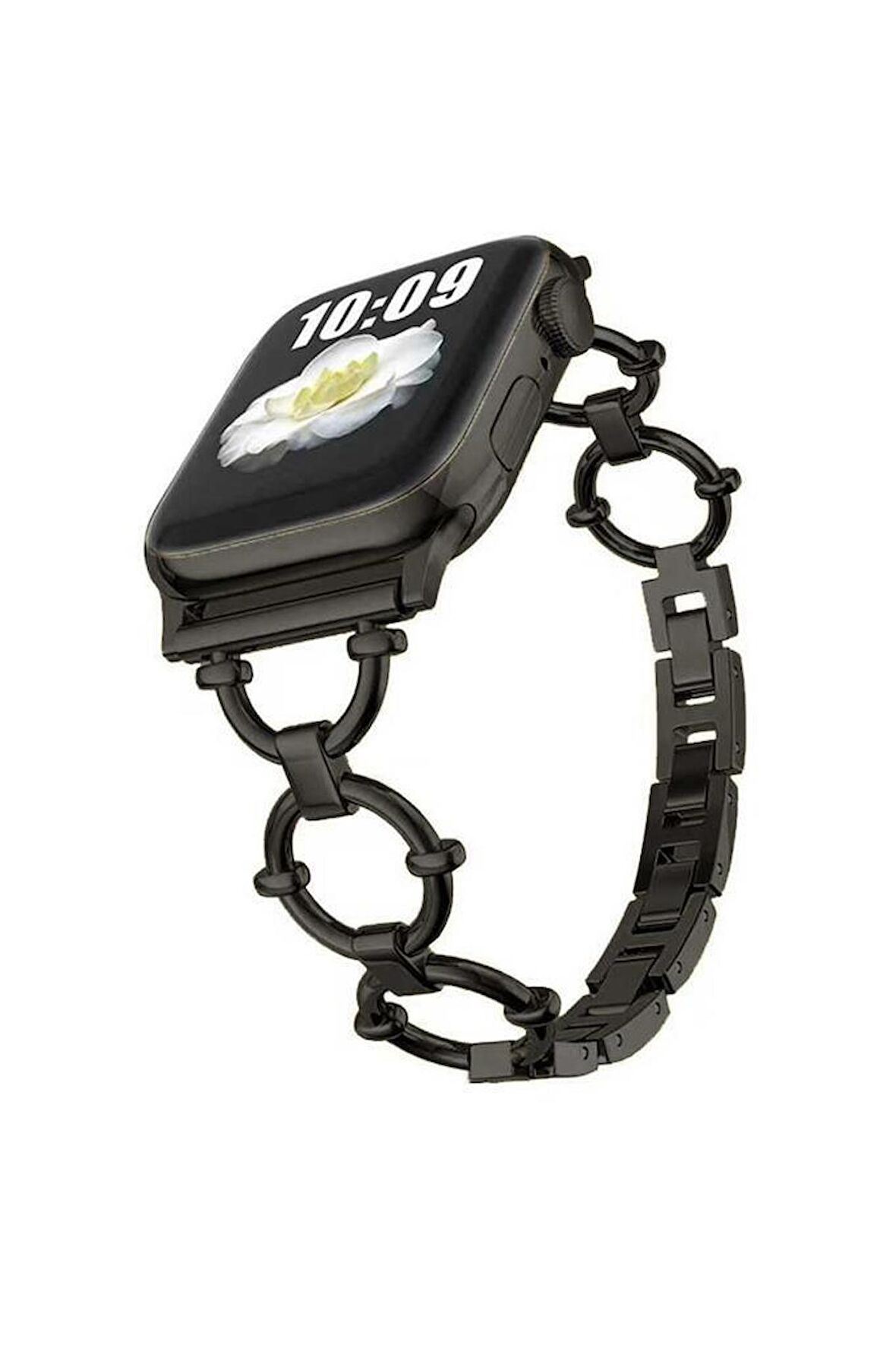 ​​​Apple Watch Ultra 49mm Metal Taşlı Gövde Koruma Halka Tasarım Kordon